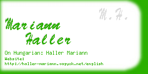 mariann haller business card